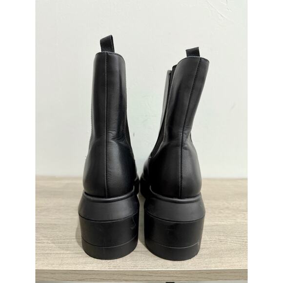 Stuart Weitzman Norah Chunky Lug Sole Ankle Chelsea Boots Black Women's Size 9.5 - Picture 6 of 8